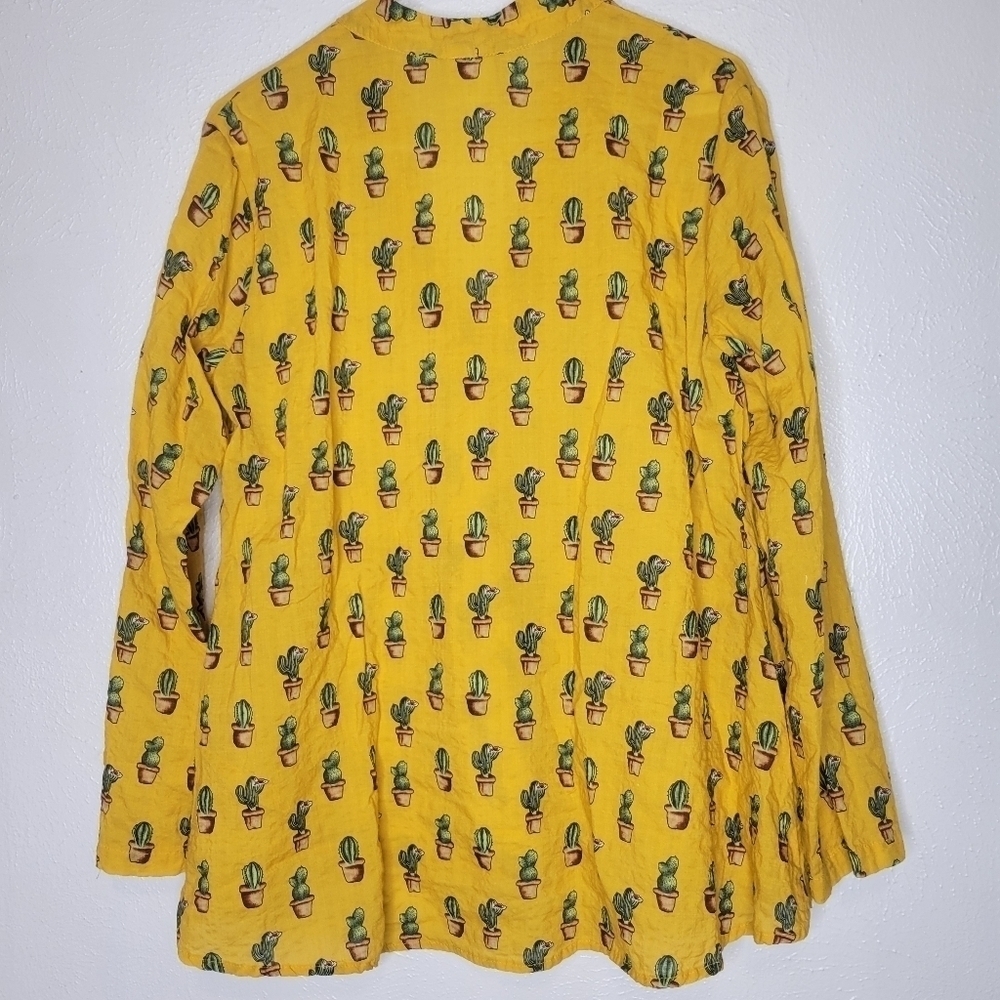 Ivy Jane Cactus Mustard Blouse Women's Size Small - Picture 8 of 13